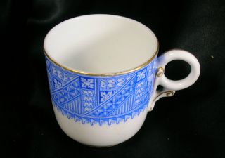 1880 Worcester Royal Porcelain Miniature Antique Ceramic Cup England