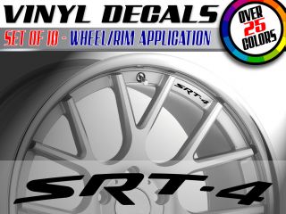 SRT 4 Rim Wheels Decals Vinyl Stickers Dodge Neon Racing Turbocharge