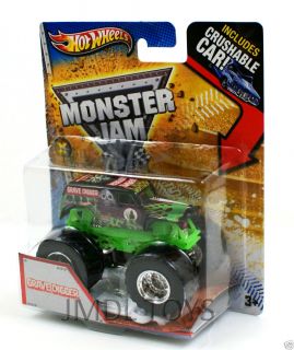 Hot Wheels Monster Jam Grave Digger Crushable Car 1 64 Scale New 2013