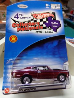 HOT WHEELS CARDED 2004 NATIONALS CONVENTION 68 CHEVY NOVA L.E. 2000