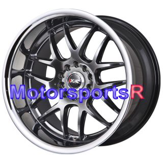 Chromium Black Staggered Wheels Rims 03 04 06 07 Infiniti G35 Coupe S