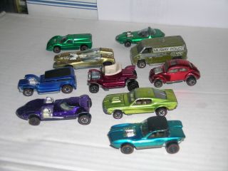 Hot Wheels Ten Redlines, incl. Custom Mustang in Lime or Lt.Green, No