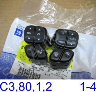 Silverado SUV Steering Wheel Switch Buttons C3 80 1 2 3Z Qty 4