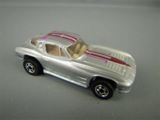 79 Hot Wheels Toy Silver Corvette Split Window Car