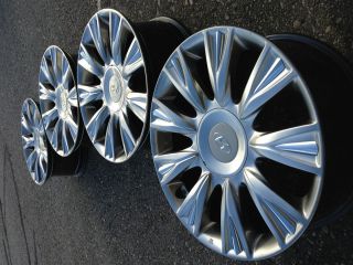 Genesis Sedan Stock Factory 18 Chrome Charcoal Wheels Rims Caps