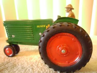  Toy 1 16 Oliver 77 Tractor w Driver NF Solid Rubber Wheels Repainted