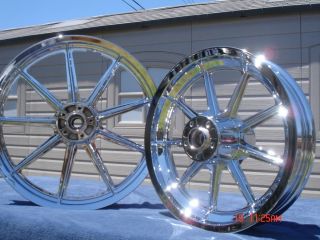 Davidson Chrome 9 Spoke Wheels Dyna Sportster FXR 84 99 Exchange Only