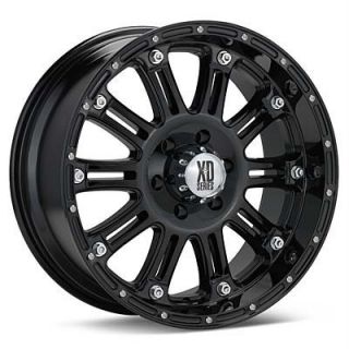 22 inch KMC XD Hoss Black Wheels Rims 8x6 5 8x165 1
