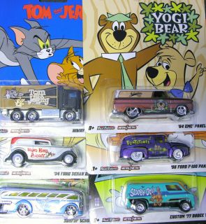 Hot Wheels 2012 Hanna Barbera SET OF ALL 6 Scooby, Yogi, Flintstones