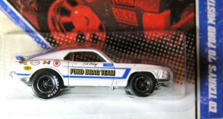 Hot Wheels Vintage Racing 70 Ford Mustang White Ed TerryS