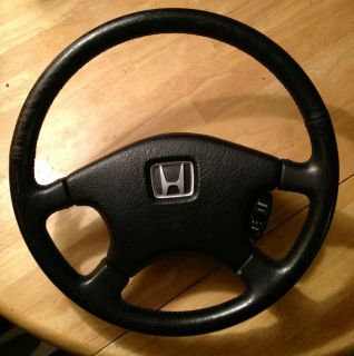 RARE JDM Honda 90 91 Accord Leather Steering Wheel