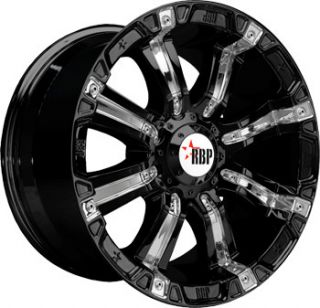 RBP 94R 20x9 Black w Chrome Insert Wheels All Truck SUV