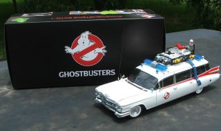 Mattel Hot Wheels Elite 1 18 1959 Cadillac Ambulance Ghostbusters Ecto