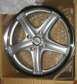 Reign   17x7 4x108   Silver / Polished Lip Racing Wheel (Rim) RARE