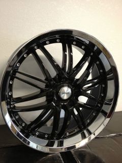 20 Inch Black Chrome Verde Kaos Wheels Cadillac CTS STS Deville DTS