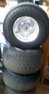 Golf Cart Aluminum Rims and Tires Used 18 8 5 8