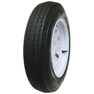 Trailer Tire St 205 75 R15 Radial White Spoke Rims Wheels 15