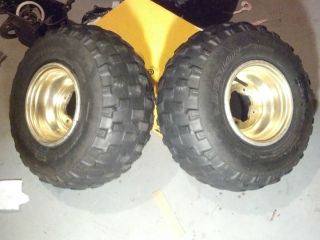 Yamaha Rear oem 4x115 wheels & Dunlop Tires (Warrior/Raptor/Banshee