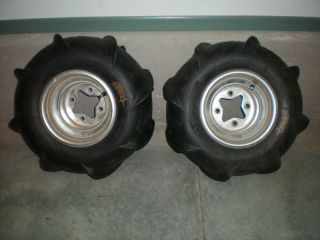  Paddle Tires on Rims 20 x 11 x 9 ITP Sandstar 4 110 In Great Shape