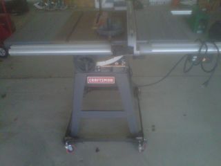 10 Craftsman Table Saw with Stand and Wheels