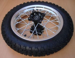 00 12 Rear Wheels Tires Rim 110cc 125cc Dirt Bike 6301 12mm Silver