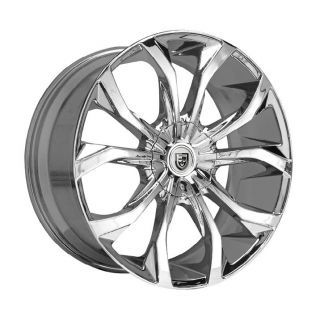 22 inch 22x9 Lexani Lust Chrome Wheel Rim 6x5 6x127