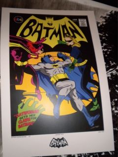 1966 Adam West Style Batman Lithograph Signed Limited