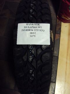 Hankook Dynapro MT 215 85R16 115 112Q Brand New Tire