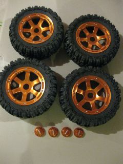 Integy T1 Alloy/Polymer Wheels/Tires for HPI Baja 5b 5t 5sc, KM, Rovan