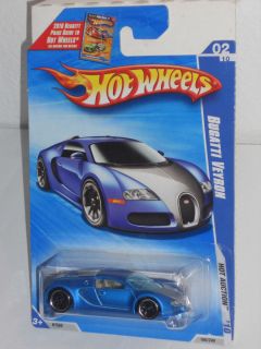 Hot Wheels 2010 Hot Auction Series #160   Bugatti Veyron   Satin Blue