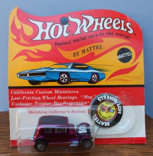 1968 Mattel Hot Wheels Redline 32 Ford Vicky Classic MIP Blister Pack