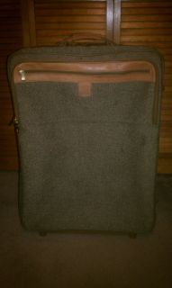  Luggage Rolling Suitcase Leather And Tweed With Wheels Expandable
