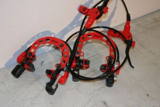 Red MAGURA Evolution Hydraulic Rim Brakes Complete set calipers Tomac