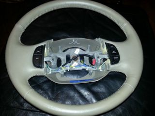 2000 Ford Expedition Eddie Bauer OEM Steering Wheel With Cruise Tan