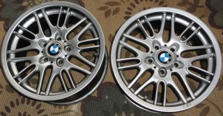 BMW 17 aluminum alloy wheels OEM M5 rims w center caps emblems Germany