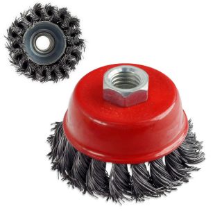 Heavy Duty 3 Knotted Wire Wheel Cup Brush Paint Rust Slag Removal
