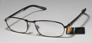 17 140 Brown Gunmetal Spring Hinges Half Rim Eyeglasses Frames