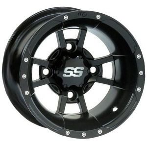 Raptor 350 9 ITP SS112 Sport Black Aluminum Wheels Rims
