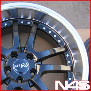 20 Nissan 350Z Miro 361 Black Staggered Wheels Rims