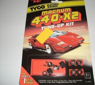 Tyco Magnum 440 X2 Slot Car Tune Up Kit Shoes Tires Axle TYC36669