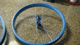NOS blue ACS Z Rims with sealed Bullseye Hubs old school BMX PK Ripper