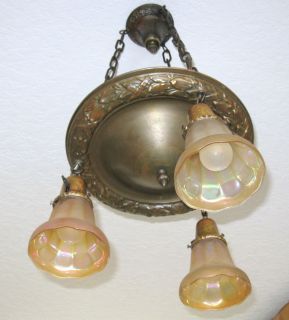 Antique vintage light ceiling fixture chandelier 3 Nuart Carnival
