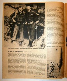 Hemingway Letters from American Weekly May 12 1963 Keely Smith