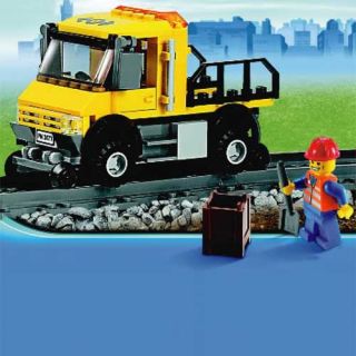 Lego City Red Cargo Train Yellow Repair Service Truck Car Vehicle from