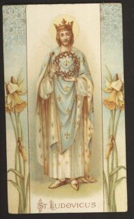 St Ludovico Antique Holy Card
