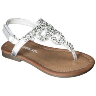 Toddler Girls Cherokee Jumper Sandals   Silver 9