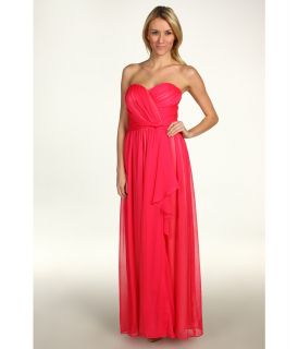 Jessica Simpson Strapless Sweetheart Cascade Ruffle Gown Womens Dress (Red)