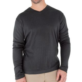 Royal Robbins The Duke Shirt   UPF 50+  V Neck  Long Sleeve (For Men)   PEWTER (XL )