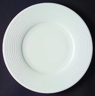 Block China Concentric White Salad/Dessert Plate, Fine China Dinnerware   All Wh