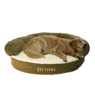 Sage Green Orthopedic Bolster Dog Bed